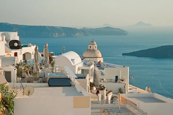 Fira panorama, santorini, Griekenland — Stockfoto