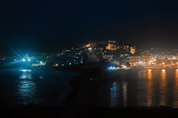 Naxos island v noci — Stock fotografie