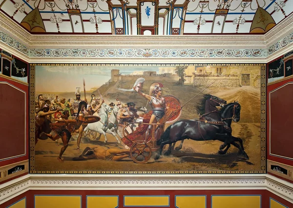 El triunfo de Aquiles, en el palacio de Achilleion, Corfu, Grecia — Foto de Stock