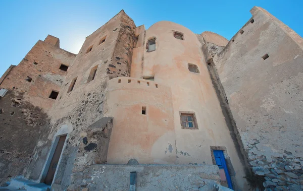 Antik kale Köyü Emporio, Santorini, Yunanistan