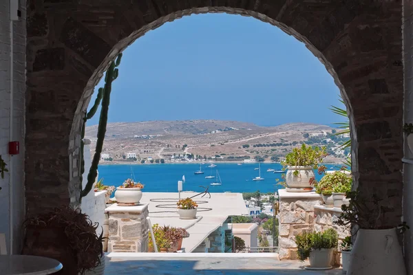 Playa de la casa griega en la isla de Paros, Grecia —  Fotos de Stock