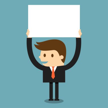 boş kağıt ile işadamı