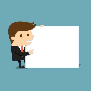 boş kağıt ile işadamı