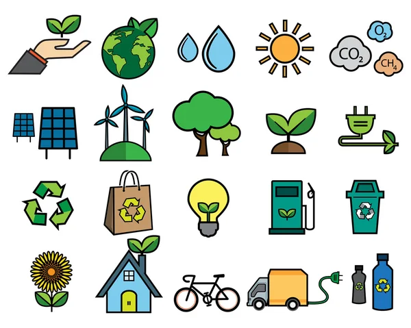 Icono de ecología — Vector de stock