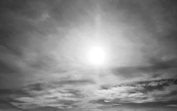 Strahlende Sonne Bewölkten Blauen Himmel Natürlicher Hintergrund — Stockfoto