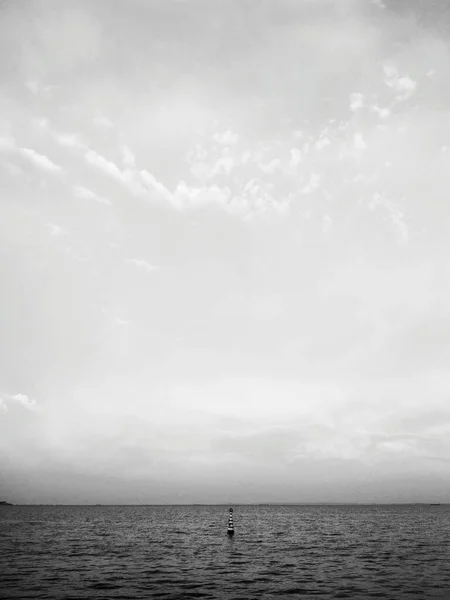 Чудовий Ніжний Колір Неба Над Чорним Морем — стокове фото
