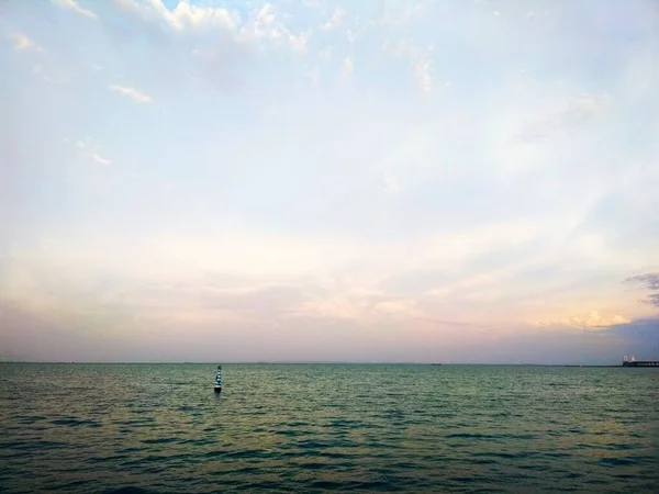 Maravilhosas Cores Suaves Céu Sobre Mar Negro Pôr Sol — Fotografia de Stock