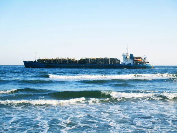 Nave Carico Secco Che Trasporta Legno Sul Mar Nero — Foto Stock