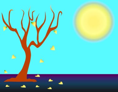 Last fall, natural background, clip art 