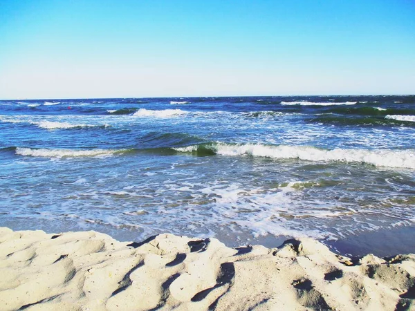 Stormy Sea Bright Cloudless Day — Stock Photo, Image