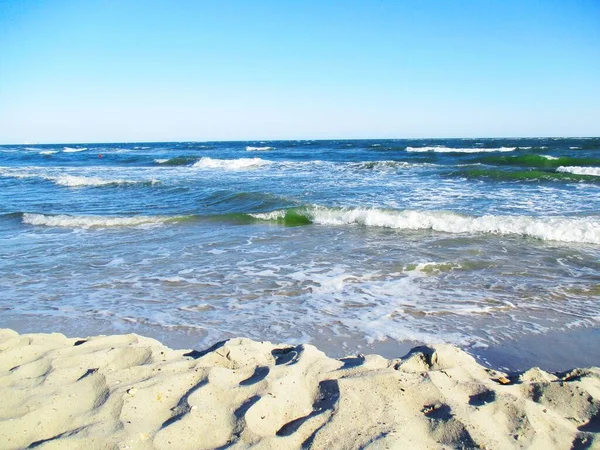 Stormy Sea Bright Cloudless Day — Stock Photo, Image