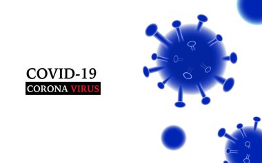 Coronavirus aşısı konsepti, Coronavirus hastalığı COVID-19 enfeksiyon tipografi ve kopyalama alanı ile tıbbi. 