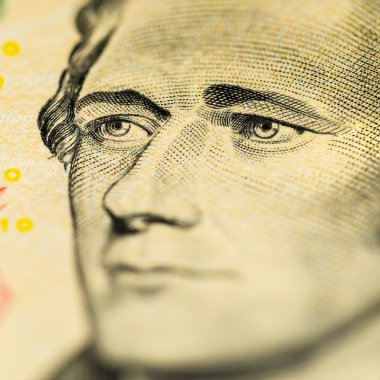 Hamilton on dolar banknotunun üzerinde