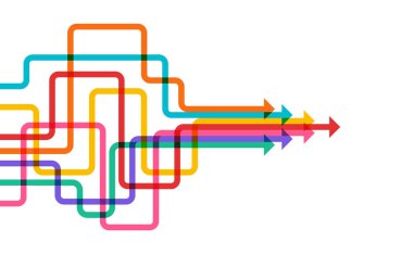 Soyut ok yönü. İş yatırımından başarıya. finansal veri grafiği stratejisi. Teknoloji geçmişi. Yüksek hız.