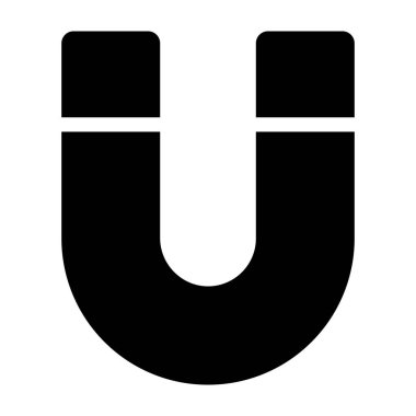 Beyaz arkaplanda mıknatıs simgesi izole edildi