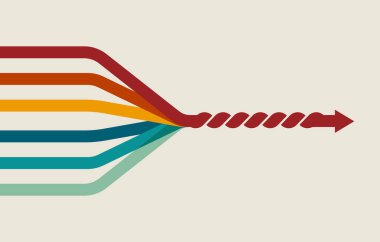 Soyut ok yönü. İş yatırımından başarıya. finansal veri grafiği stratejisi. Teknoloji geçmişi. Yüksek hız.