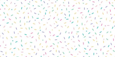 Beyaz arka planda parlak renkler, bebek partileri, çocuk partileri, şirin ambalajlar ve eğlenceli tasarım temaları için ideal..