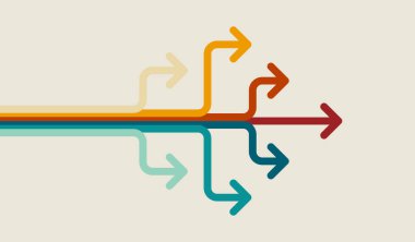 Soyut ok yönü. İş yatırımından başarıya. finansal veri grafiği stratejisi. Teknoloji geçmişi. Yüksek hız.