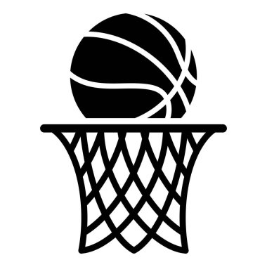 Beyazların arka grubunda top izole edilmiş basketbol ringi