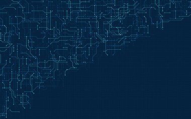 Devre panosu vektör illüstrasyonu. Yüksek teknoloji geçmişi var.