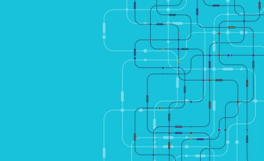 Devre çizgileri ve noktaları birleştir. Ağ teknolojisi ve Bağlantı kavramı. Yerel ağ düğümleri bağlantıları