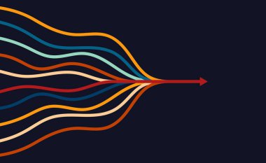 Soyut ok yönü. İş yatırımından başarıya. finansal veri grafiği stratejisi. Teknoloji geçmişi. Yüksek hız.
