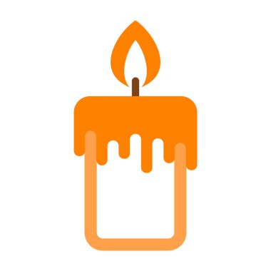 Beyaz arkaplanda izole edilmiş mum simgesi