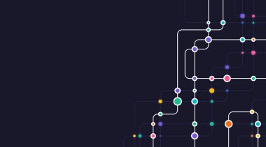 Devre çizgileri ve noktaları birleştir. Ağ teknolojisi ve Bağlantı kavramı. Yerel ağ düğümleri bağlantıları