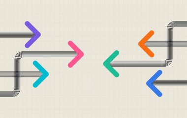 Soyut ok yönü. İş yatırımından başarıya. finansal veri grafiği stratejisi. Teknoloji geçmişi. Yüksek hız.