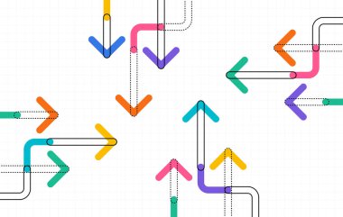 Soyut ok yönü. İş yatırımından başarıya. finansal veri grafiği stratejisi. Teknoloji geçmişi. Yüksek hız.