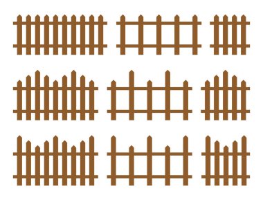 Tahta çit beyaz arkaplanda izole edildi