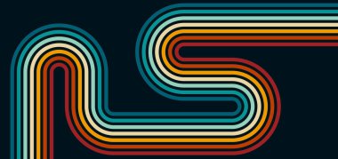 Klasik çizgili arka plan. Moda geçmişe dönük çizgi arkaplanındaki poster tasarımı