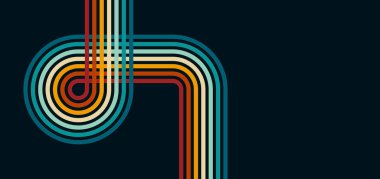 Klasik çizgili arka plan. Moda geçmişe dönük çizgi arkaplanındaki poster tasarımı