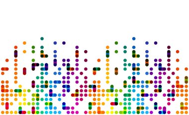 Renkli nokta pikseli modern kenar arkaplanı