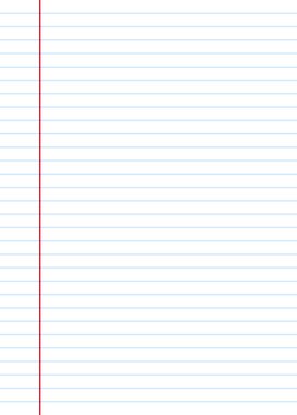 Kırmızı kenarlı dizüstü bilgisayar kağıdı, yazmak için mükemmel, okul, ofis, tasarım projeleri ve eğitim materyalleri.