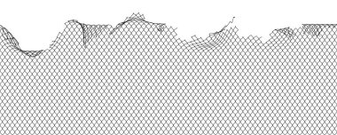 Güvenlik kavramları, sınırlar ve endüstriyel ya da kentsel tasarım projeleri için uygun yırtık tel örgülü kırık tel örgüler..