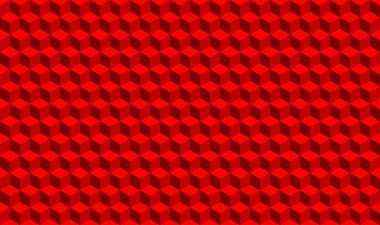 Kırmızı izometrik düz küp arkaplanı