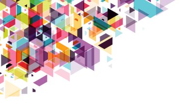 Renkli geometrik soyut arkaplan. Duvar kağıdı, afiş, sunum, arkaplan şablonu