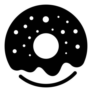 Beyaz arka planda yalıtılmış donut simgesi