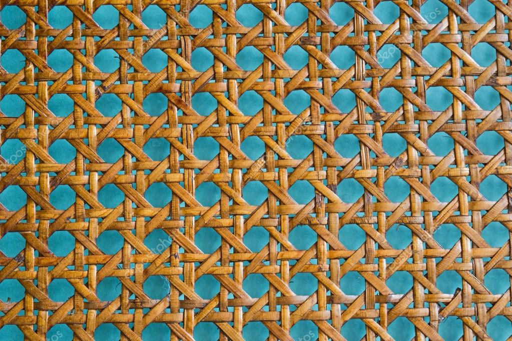Wooden bamboo mesh texture design detail — Stock Photo © GalKos #112647962