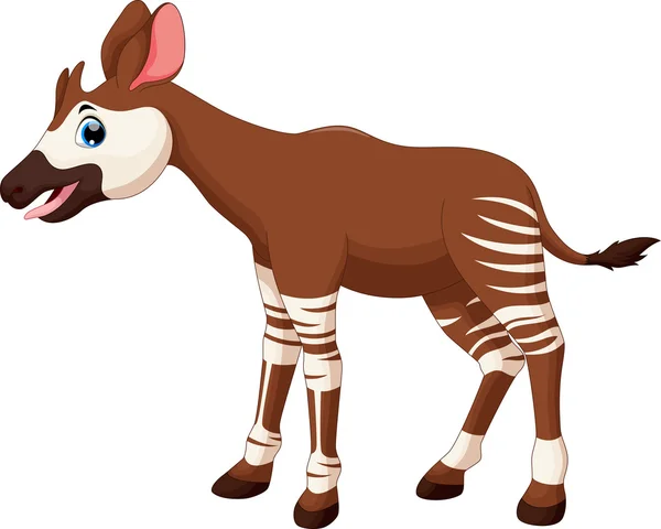 Ilustración vectorial de dibujos animados okapi — Vector de stock