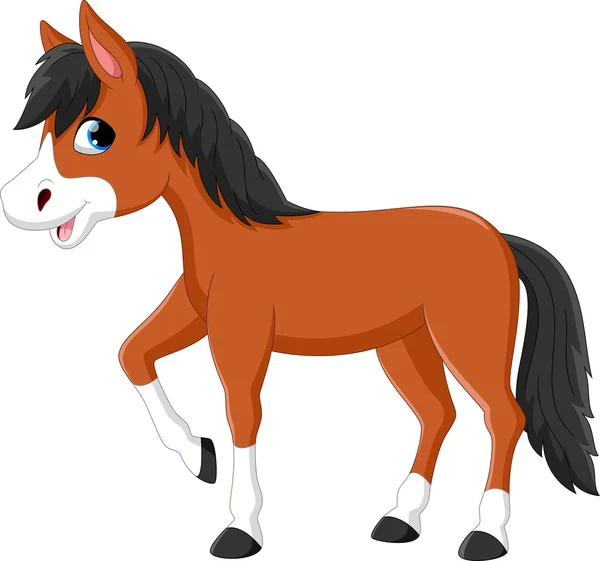 Schöne Pferd Karikatur — Stockvektor