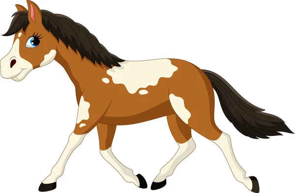 Bela banda desenhada cavalo —  Vetores de Stock