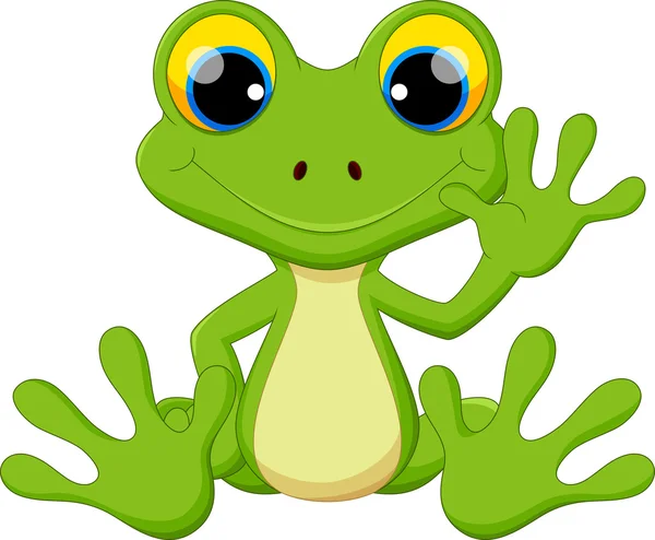 Cute frog cartoon — Stock Vector