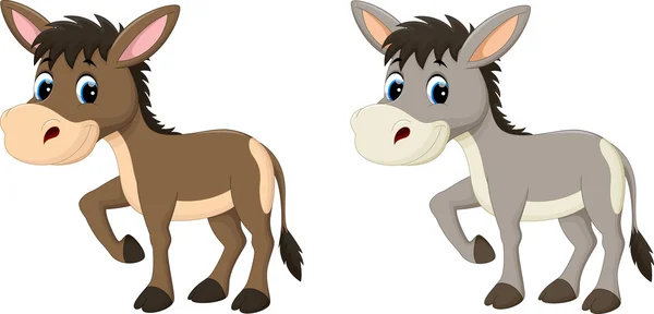 Dibujos animados burro divertido — Vector de stock