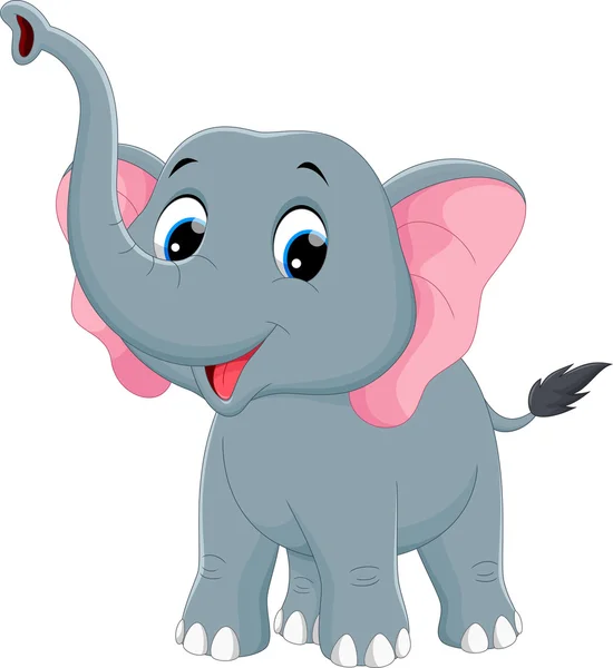 Leuke olifant cartoon — Stockvector