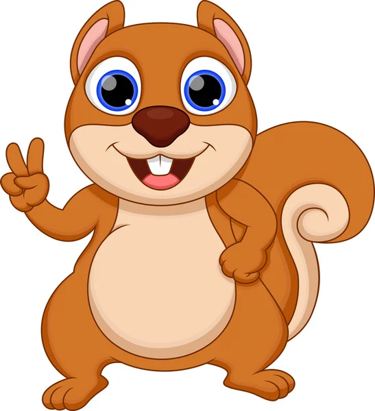 Caricature écureuil — Image vectorielle