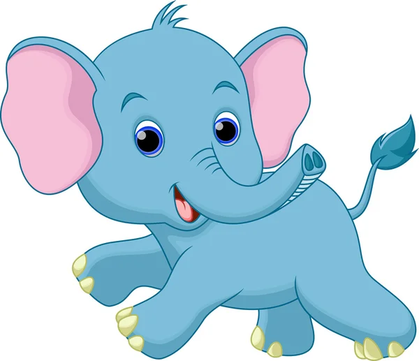 Dibujos animados elefante — Vector de stock