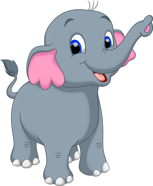 Olifant cartoon — Stockvector