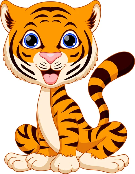 Тигра мультфільму — стоковий вектор